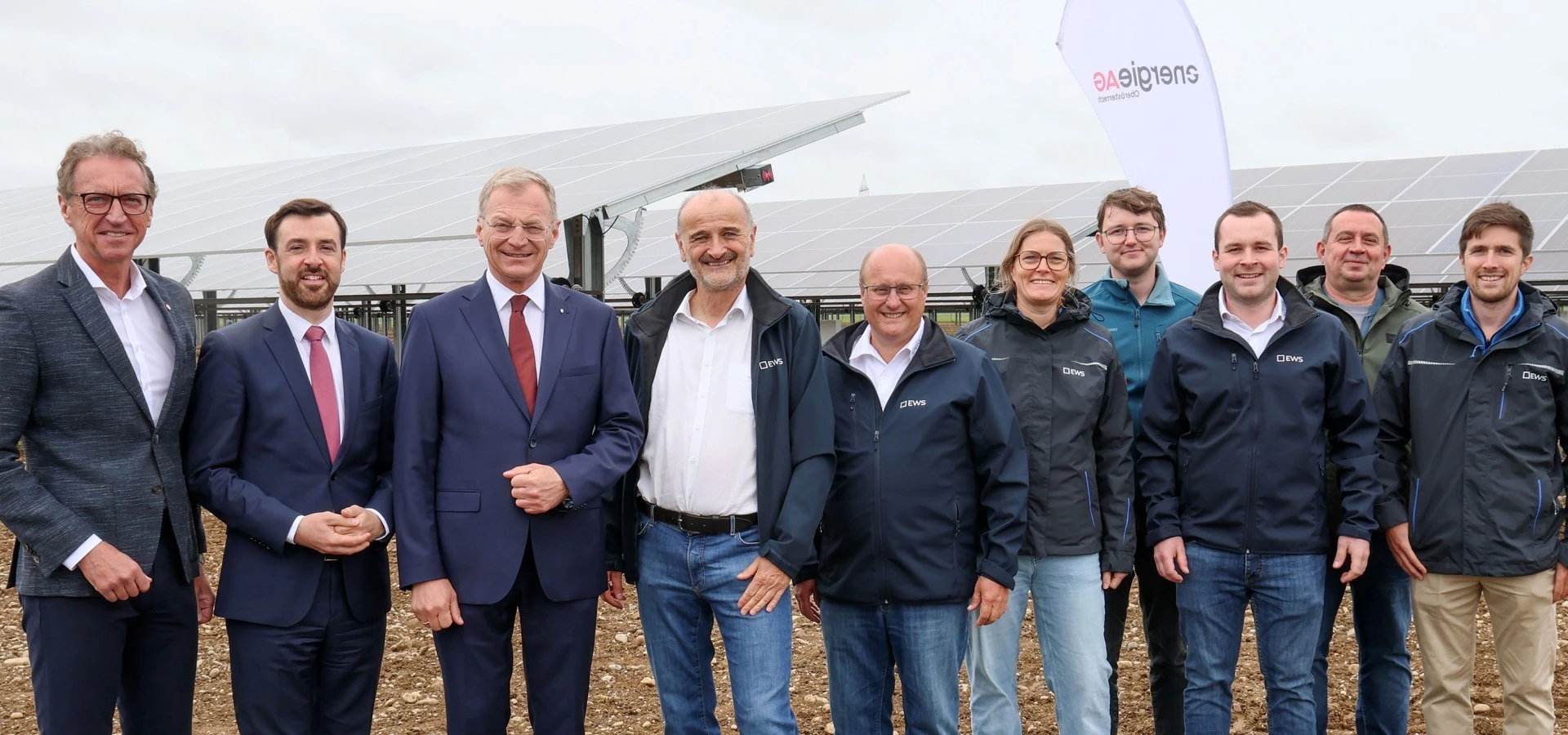 Eröffnung EWS Sonnenfeld Mining, Energie AG, LH Thomas Stelzer, EWS. Foto: Franz Neumayr Eröffnung EWS Sonnenfeld Mining, Energie AG, LH Thomas Stelzer, EWS. Foto: Franz Neumayr
