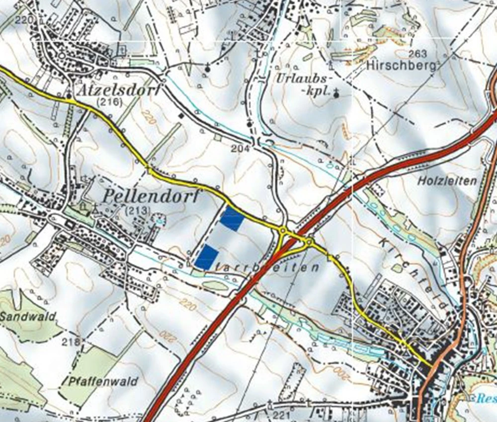 Lageplan EWS Sonnenfeld Pellendorf