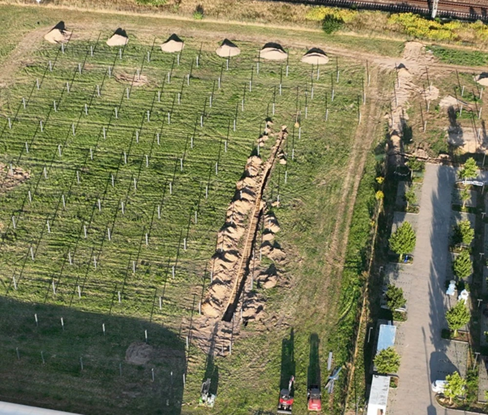 Bauarbeiten am EWS Sonnenfeld Potsdam