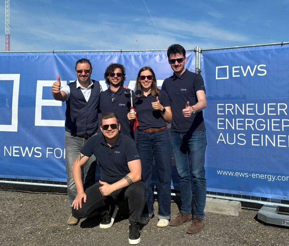 EWS Messteam bei der Eröffnung unseres 200m Verifikationsmastes